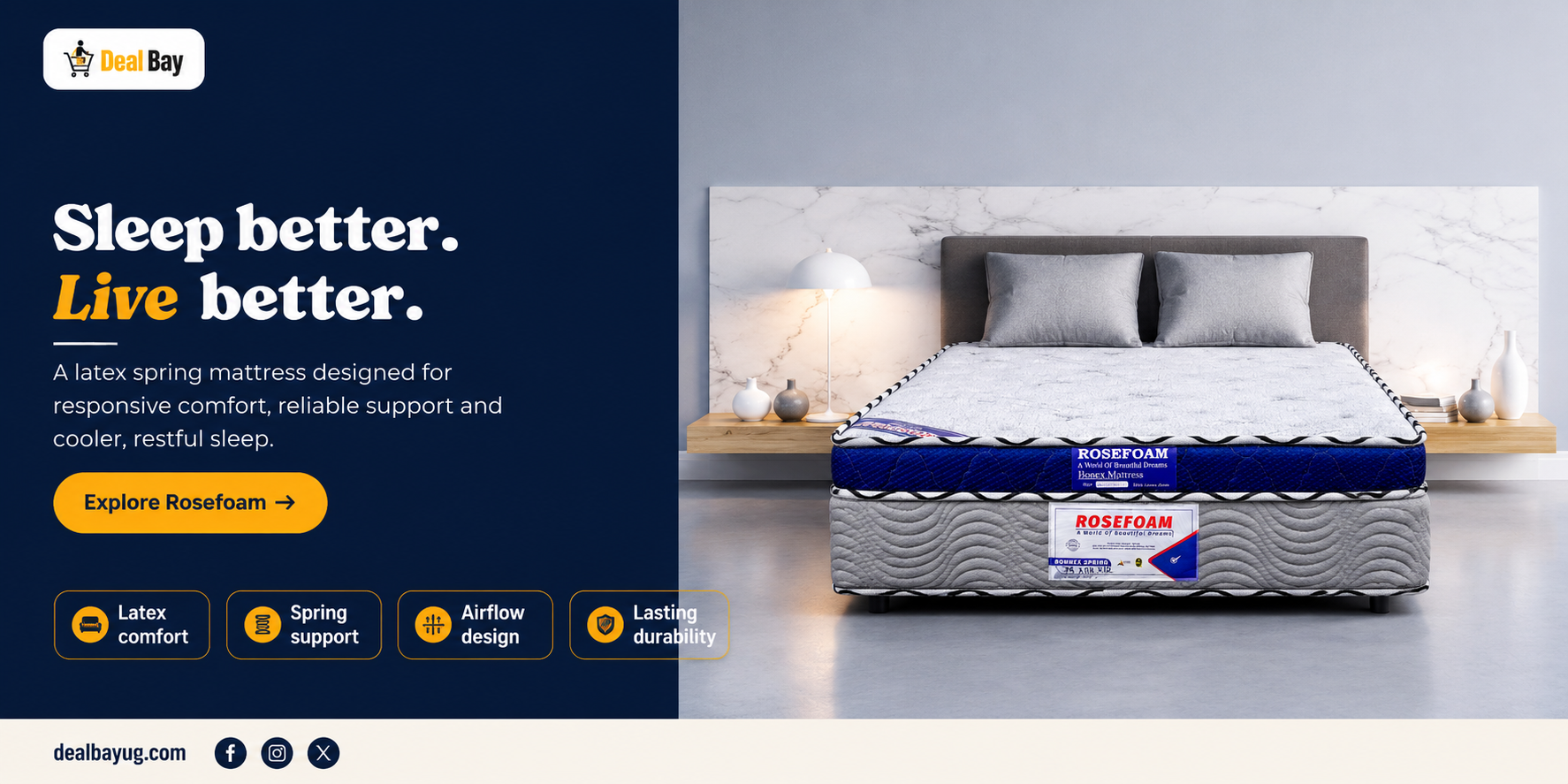 Rosefoam Latex (Bonnex) Spring mattress