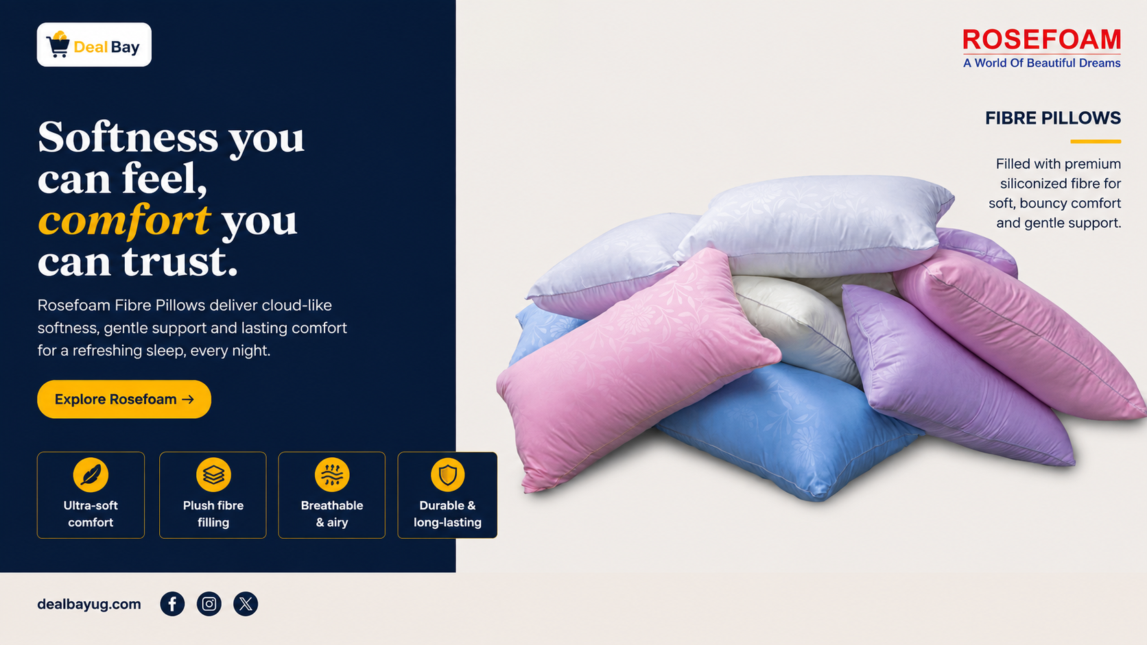 Deal Bay Fibre Pillow